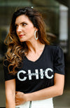 Camiseta bordada CHIC